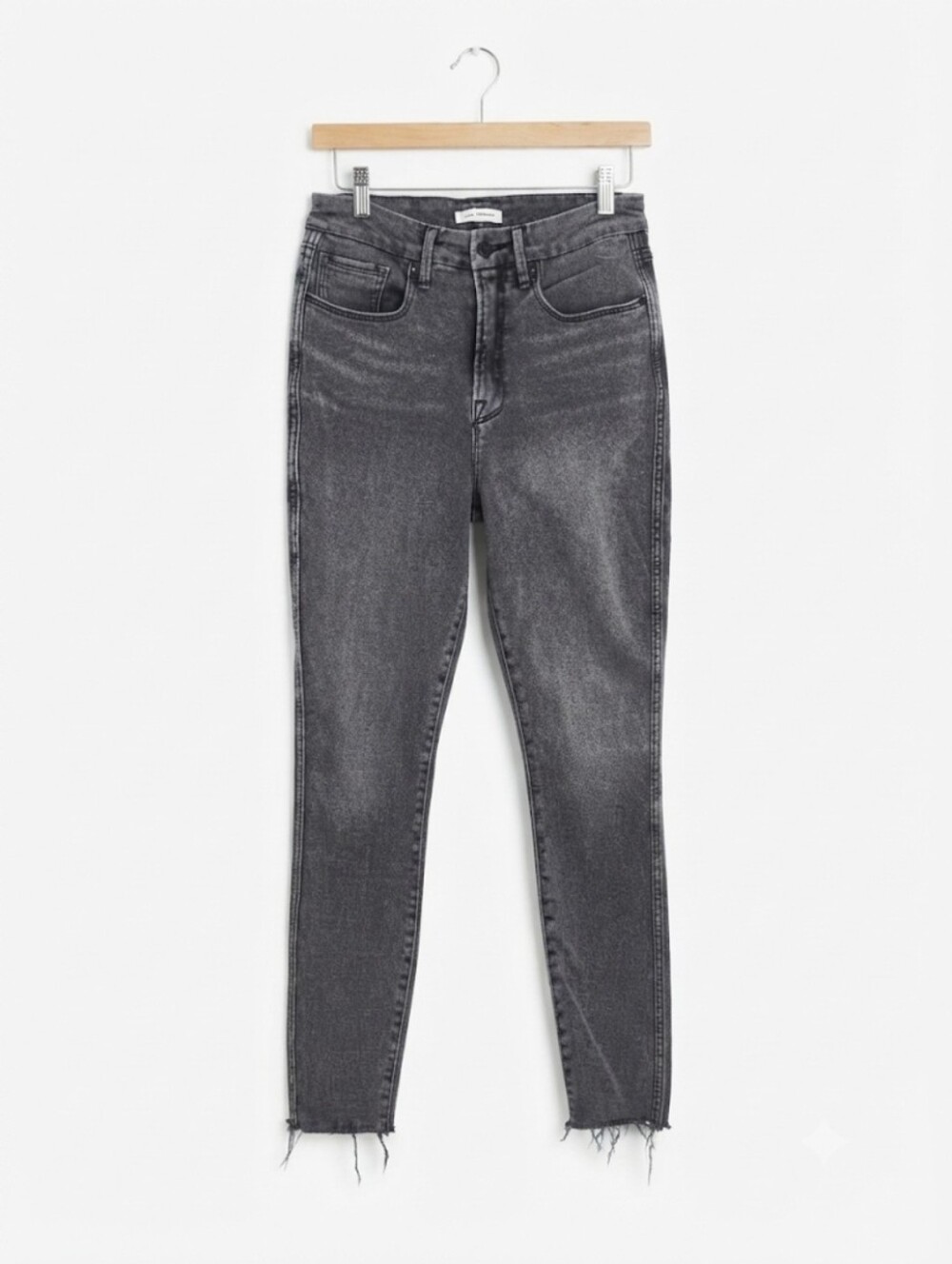 Good American High-waisted Grey Acid Wash Skinny Jeans Size 8/29